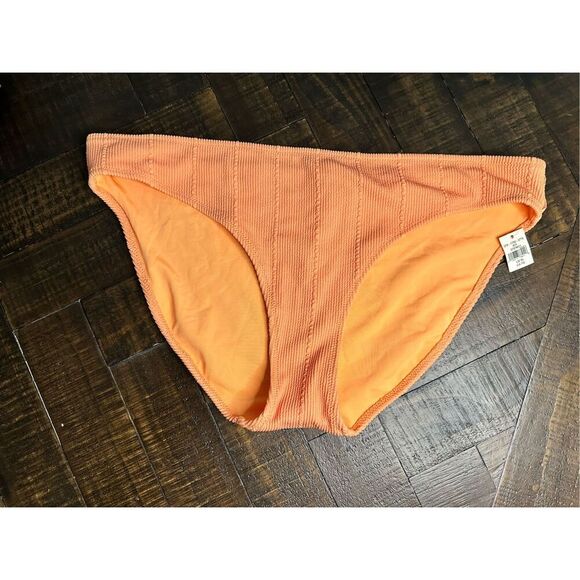 Aerie Orange Ribbed Bikini Bottom Size XL New - Picture 1 of 4